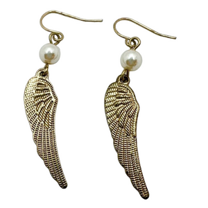 🍭6/$30 Boho Gold Angel Wing Dangle Drop Earrings